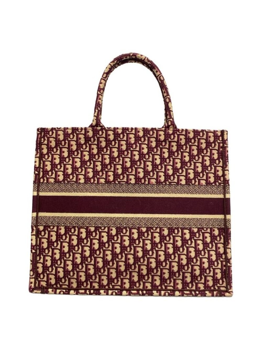 Dior Tote Book Beige Bordeaux Oblique Embroidery - Picture 3 of 15